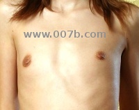 A flat-chested woman
