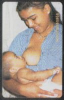 phone card with a breastfeeding mother