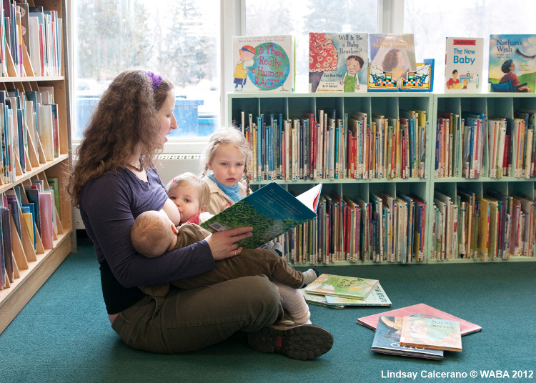 Tandem breastfeeding at the library