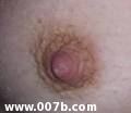 young woman's nipple