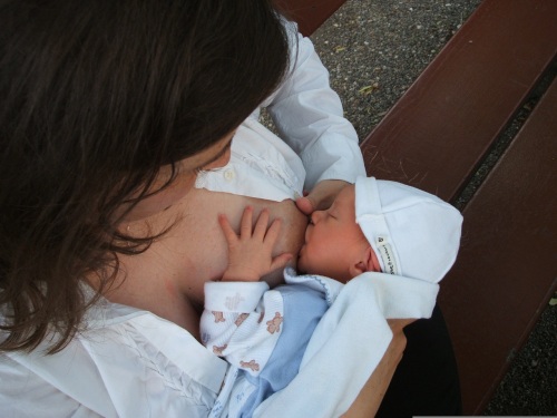 breastfeeding a small baby